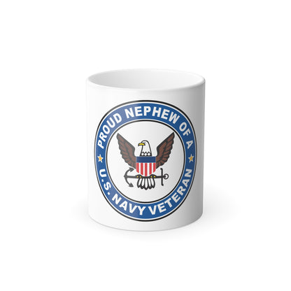 US Navy Veteran Proud Nephew (U.S. Navy) Color Changing Mug 11oz