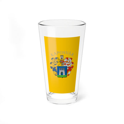 Flag of Kaposvar vertical (Hungary) Pint Glass 16oz