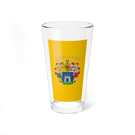 Flag of Kaposvar vertical (Hungary) Pint Glass 16oz