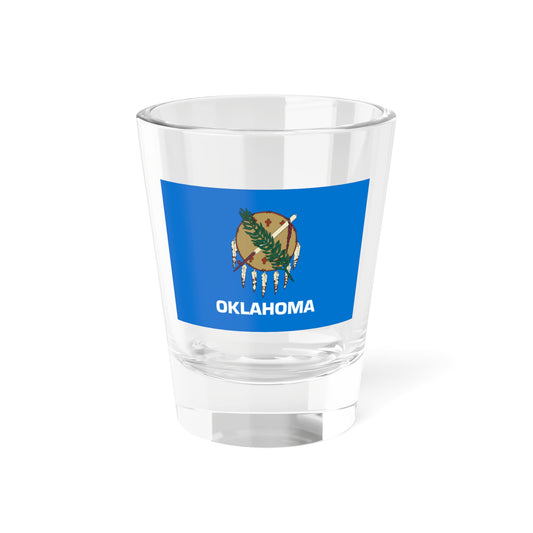 Flag of Oklahoma 3-2 (United States) Shot Glass 1.5oz