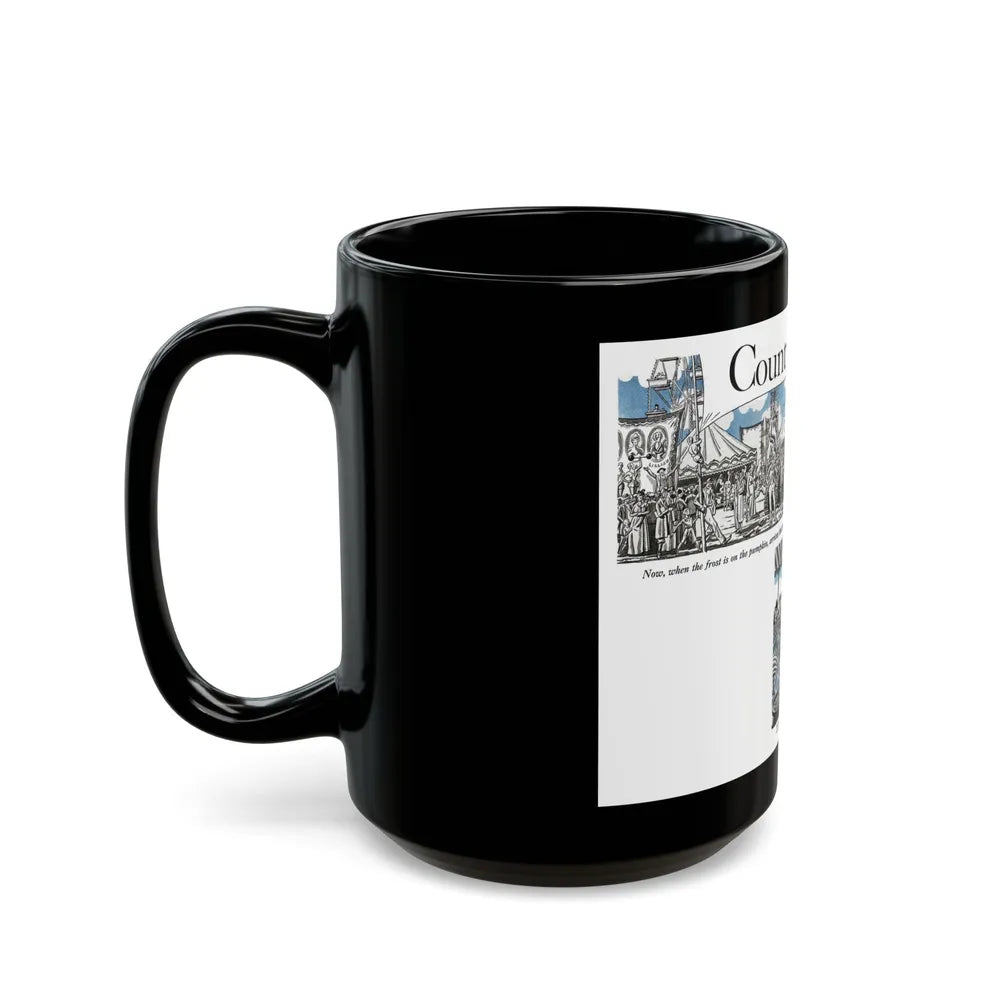 Country Fair, Cosmopolitan, November 1932 - Black Coffee Mug-Go Mug Yourself