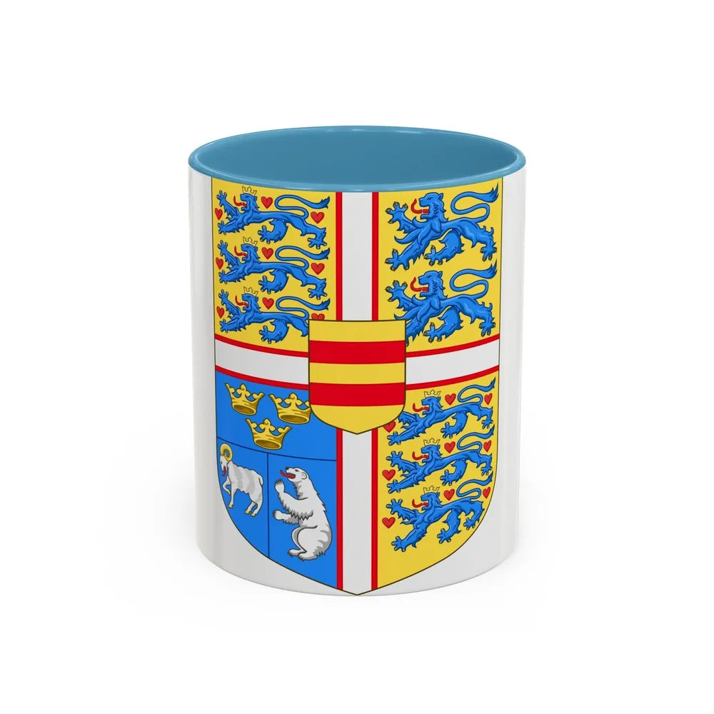 Royal arms of Denmark - Accent Coffee Mug-11oz-Light Blue-Go Mug Yourself