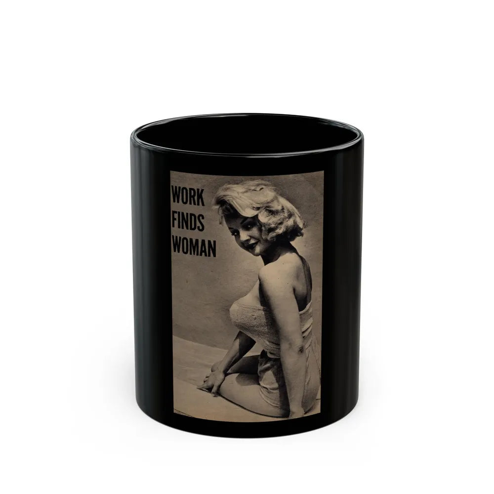 Greta Thyssen #156 - Pages 1 of 5 with, 1 B&W Photo from Xcitement Digest Mag. June '57 (Vintage Female Icon) Black Coffee Mug-11oz-Go Mug Yourself