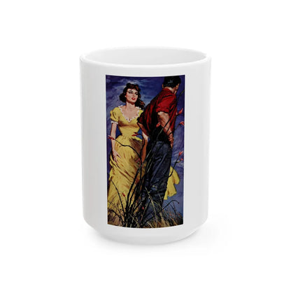 Hand Me Down Bride by Irene Wempe, The Saturday Evening Post, October 12, 1957 - White Coffee Mug-15oz-Go Mug Yourself