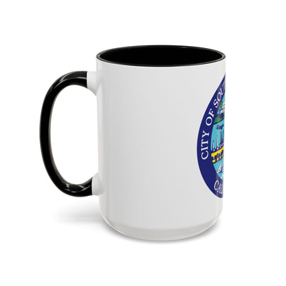 Seal of South San Francisco California - Accent Coffee Mug