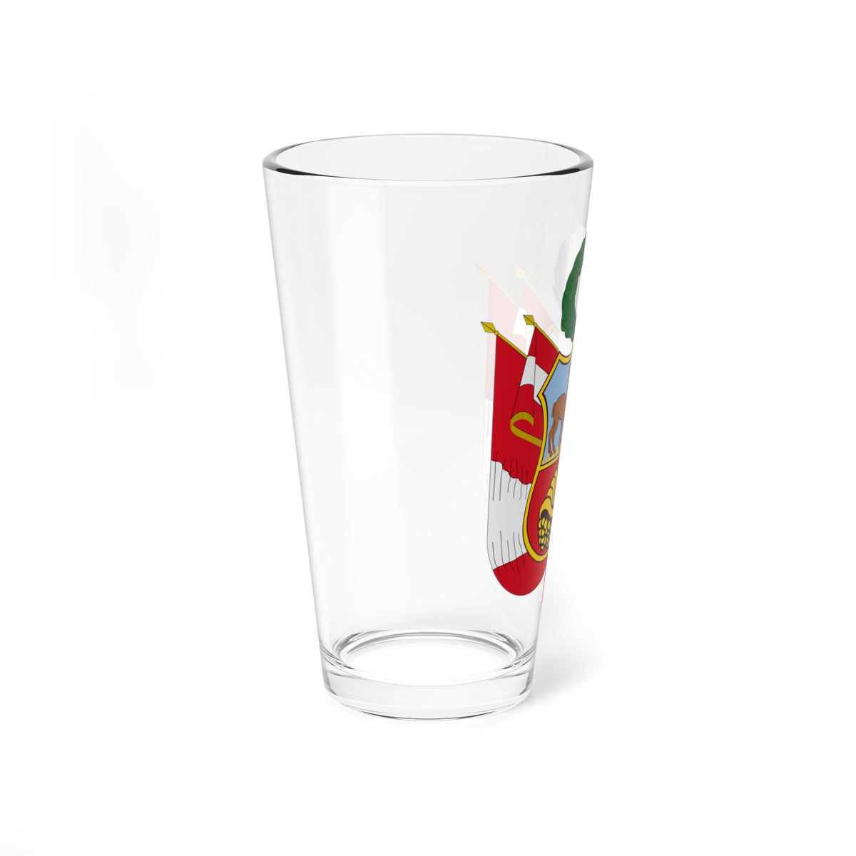 Escudo nacional del Perú versión alternativa (Peru) (Coat of Arms) Pint Glass 16oz