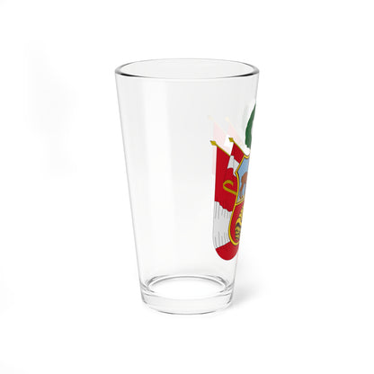 Escudo nacional del Perú versión alternativa (Peru) (Coat of Arms) Pint Glass 16oz