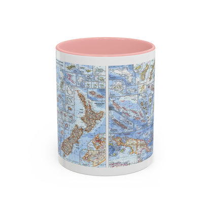 New Zealand, New Guinea (1962) (Map) Accent Coffee Mug