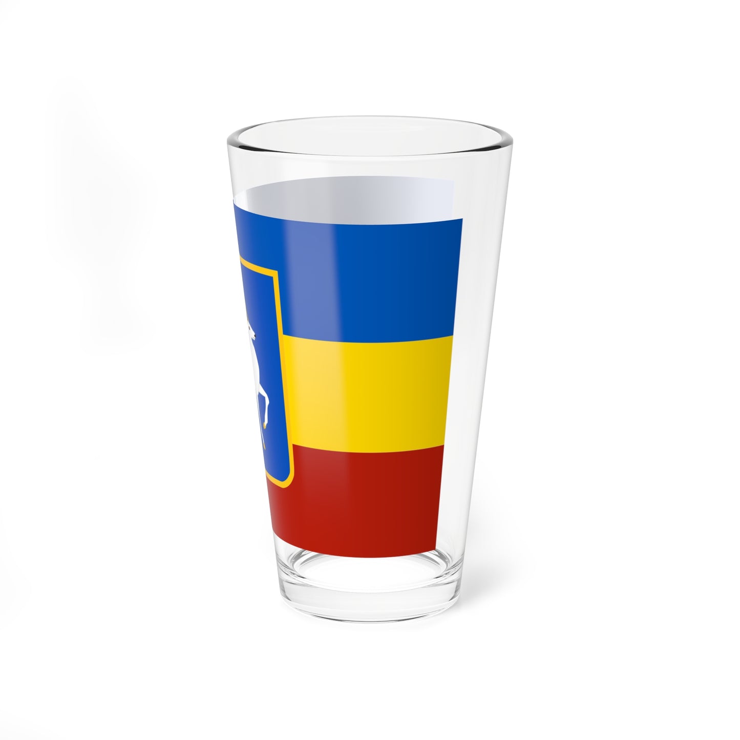 Flag of the Don Republic with coat of arms (Russia) Pint Glass 16oz