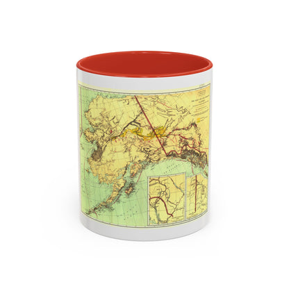 Alaska - The Gold & Coal Fields (1898) (Map) Accent Coffee Mug