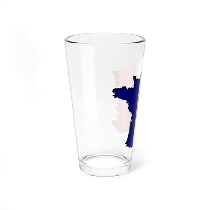 CARTE DRAPEAU FRANCE (France) Pint Glass 16oz