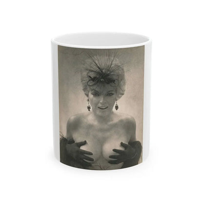 Barbara Nichols #296 (Vintage Female Icon) White Coffee Mug-11oz-Go Mug Yourself