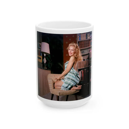 Julie Newmar #672 (Vintage Female Icon) White Coffee Mug-15oz-Go Mug Yourself