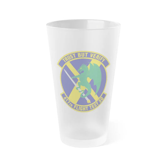 417th Flight Test Squadron (U.S. Air Force) Frosted Pint Glass 16oz-16oz-Frosted-Go Mug Yourself