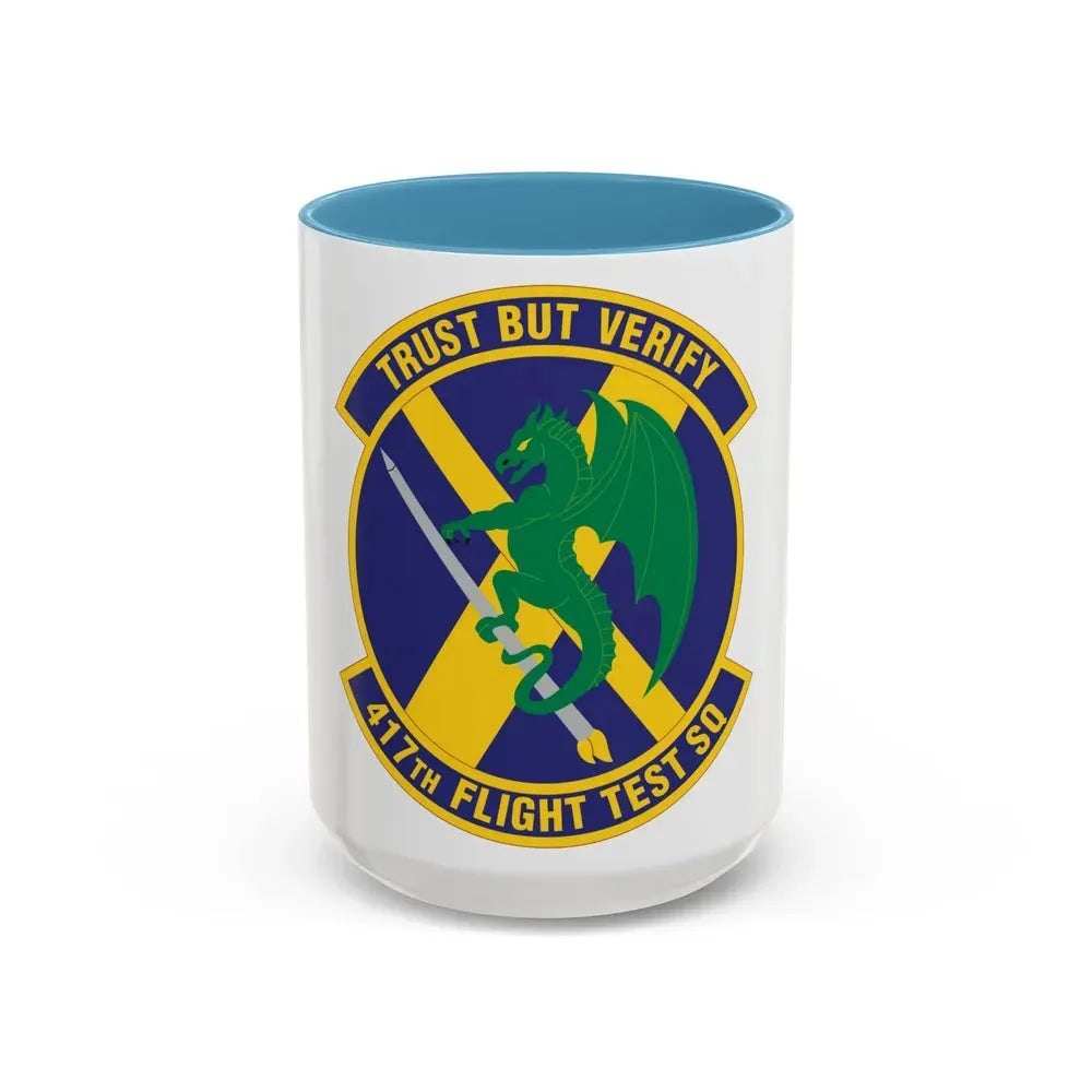 417th Flight Test Squadron (U.S. Air Force) Accent Coffee Mug 15oz Light Blue - Go Mug Yourself