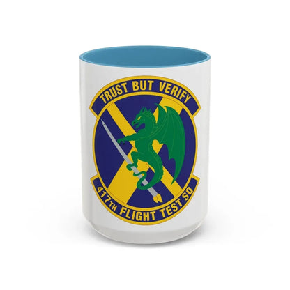 417th Flight Test Squadron (U.S. Air Force) Accent Coffee Mug 15oz Light Blue - Go Mug Yourself