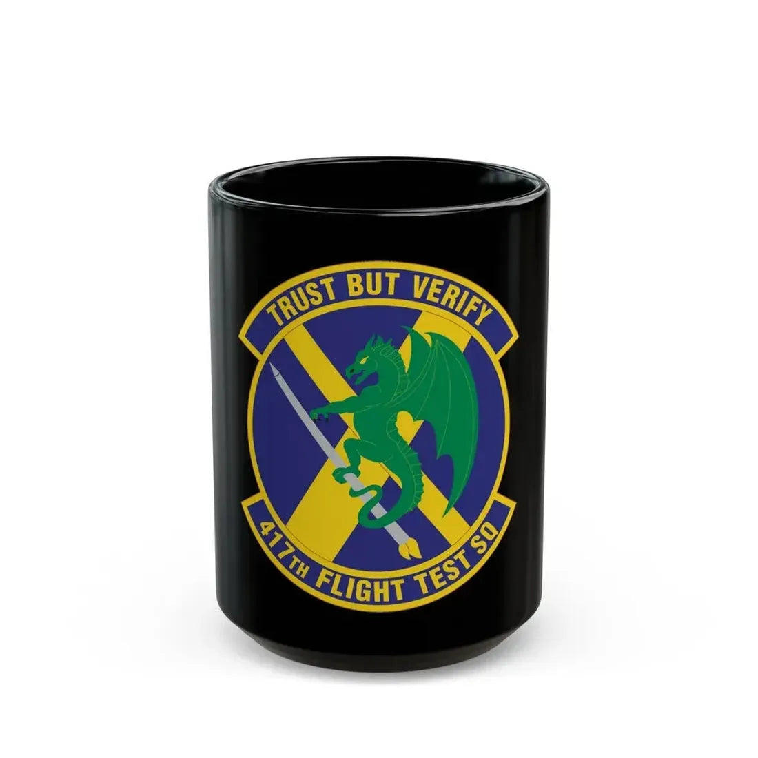 417th Flight Test Squadron (U.S. Air Force) Black Coffee Mug 15oz - Go Mug Yourself