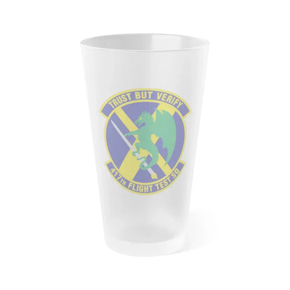 417th Flight Test Squadron (U.S. Air Force) Frosted Pint Glass 16oz 16oz Frosted - Go Mug Yourself
