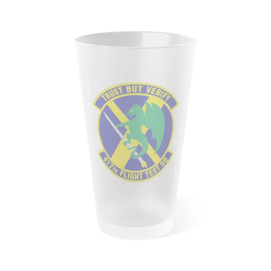 417th Flight Test Squadron (U.S. Air Force) Frosted Pint Glass 16oz 16oz Frosted - Go Mug Yourself