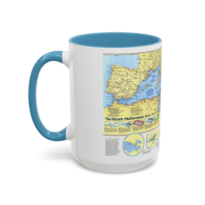 Mediterranean - Historic , 800 BC to AD 1500 (1982) (Map) Accent Coffee Mug