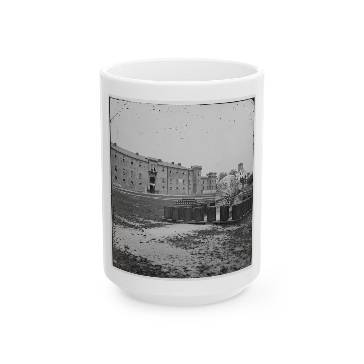 Charleston, S.C. The Citadel Seen Across Marion Square (U.S. Civil War) White Coffee Mug