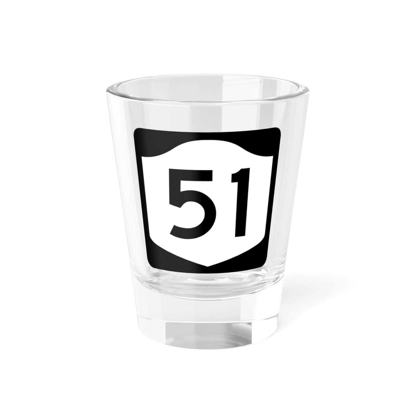 NY-51 (New York) (Road Sign) Shot Glass 1.5oz