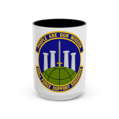 460 Force Support Squadron AFSPC (U.S. Air Force) Accent Coffee Mug