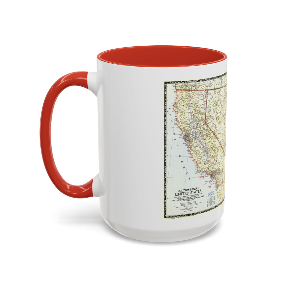 USA - Southwestern (1948) (Map) Accent Coffee Mug
