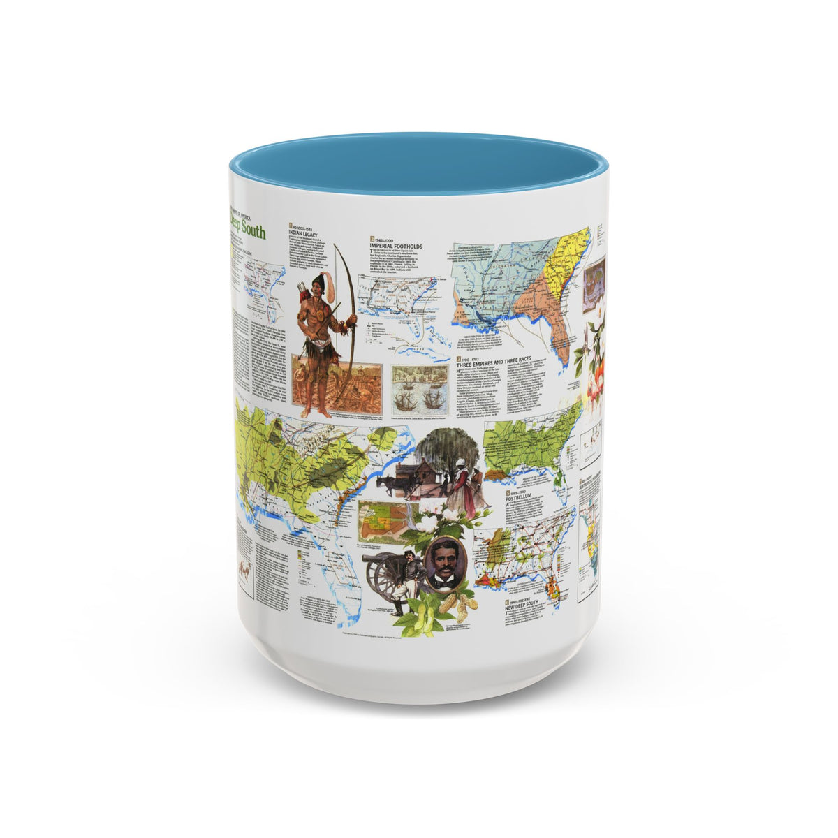 USA - Deep South 2 (1983) (Map) Accent Coffee Mug
