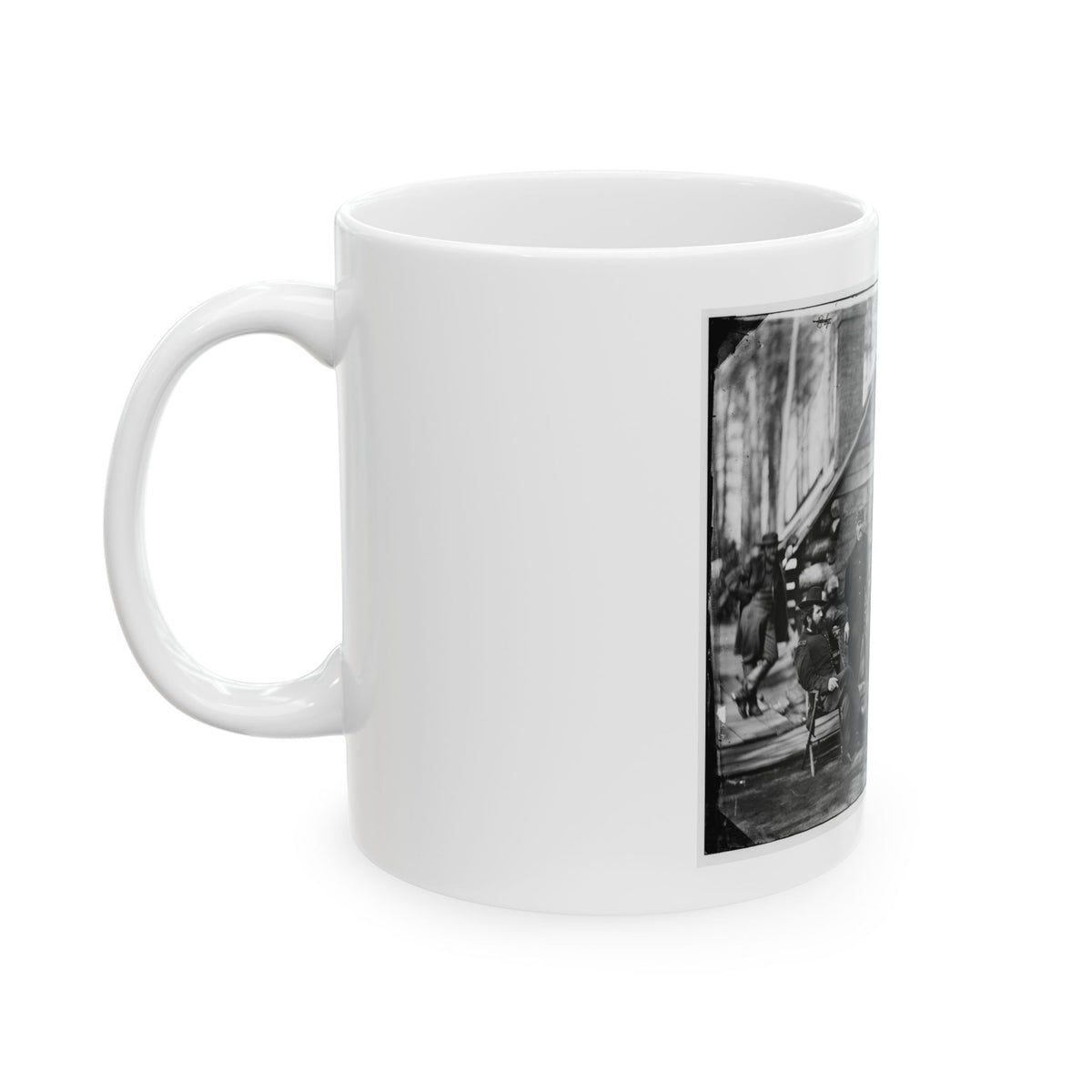 Brandy Station, Va. Gen. Rufus Ingalls And Staff, Chief Quartermaster, And Officers, Army Of The Potomac Headquarters (U.S. Civil War) White Coffee Mug