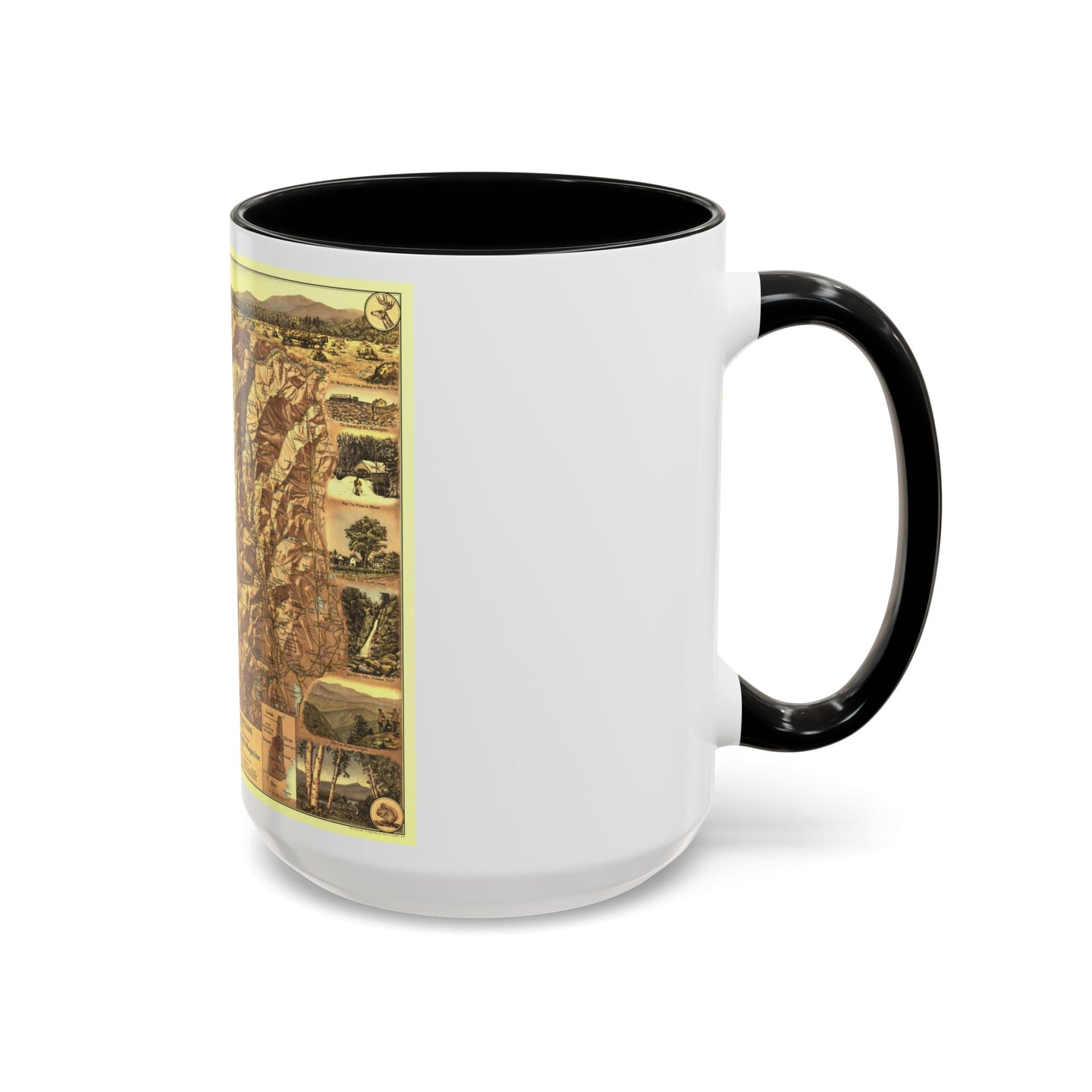 USA - New Hampshire's White Mountains (1937) (Map) Accent Coffee Mug