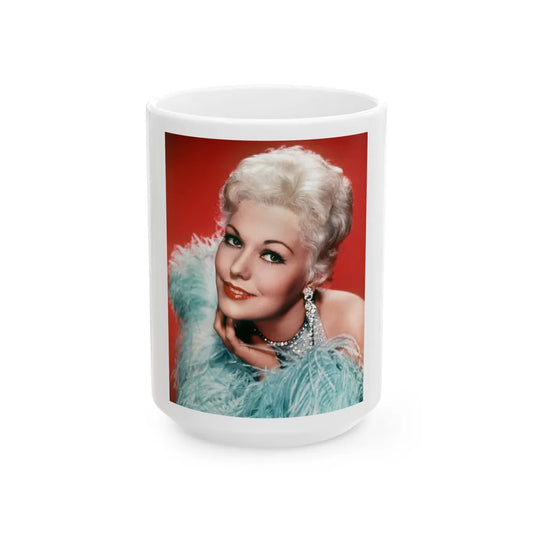 Kim Novak #327 (Vintage Female Icon) White Coffee Mug-15oz-Go Mug Yourself