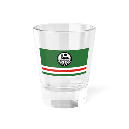 Flag of the Chechen Republic of Ichkeria with COA (Russia) Shot Glass 1.5oz