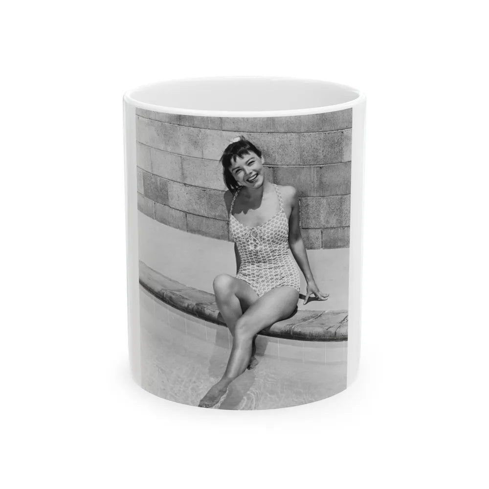 Janet Munro #09 (Vintage Female Icon) White Coffee Mug-11oz-Go Mug Yourself