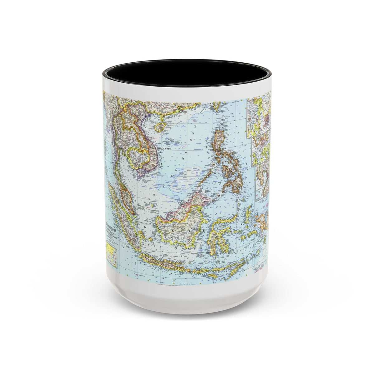 Asia - Southeast (1961) (Map) Accent Coffee Mug