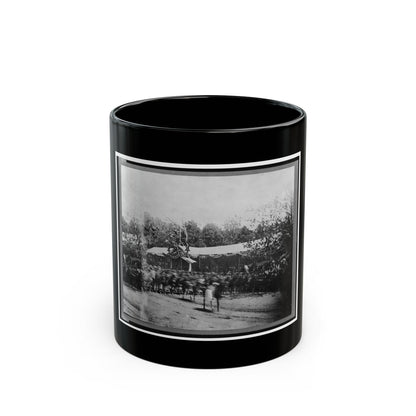 Mounted Cavalry Riding Past Reviewing Stand During The  Grand Review  Of The Union Army, Washington, D.C. (U.S. Civil War) Black Coffee Mug