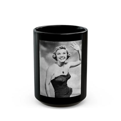 Doris Day #84 (Vintage Female Icon) Black Coffee Mug-15oz-Go Mug Yourself