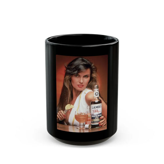 Caroline Munro #273 (Vintage Female Icon) Black Coffee Mug-15oz-Go Mug Yourself