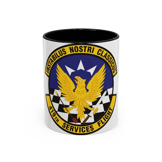 419th Services Flight (U.S. Air Force) Accent Coffee Mug 11oz Black - Go Mug Yourself