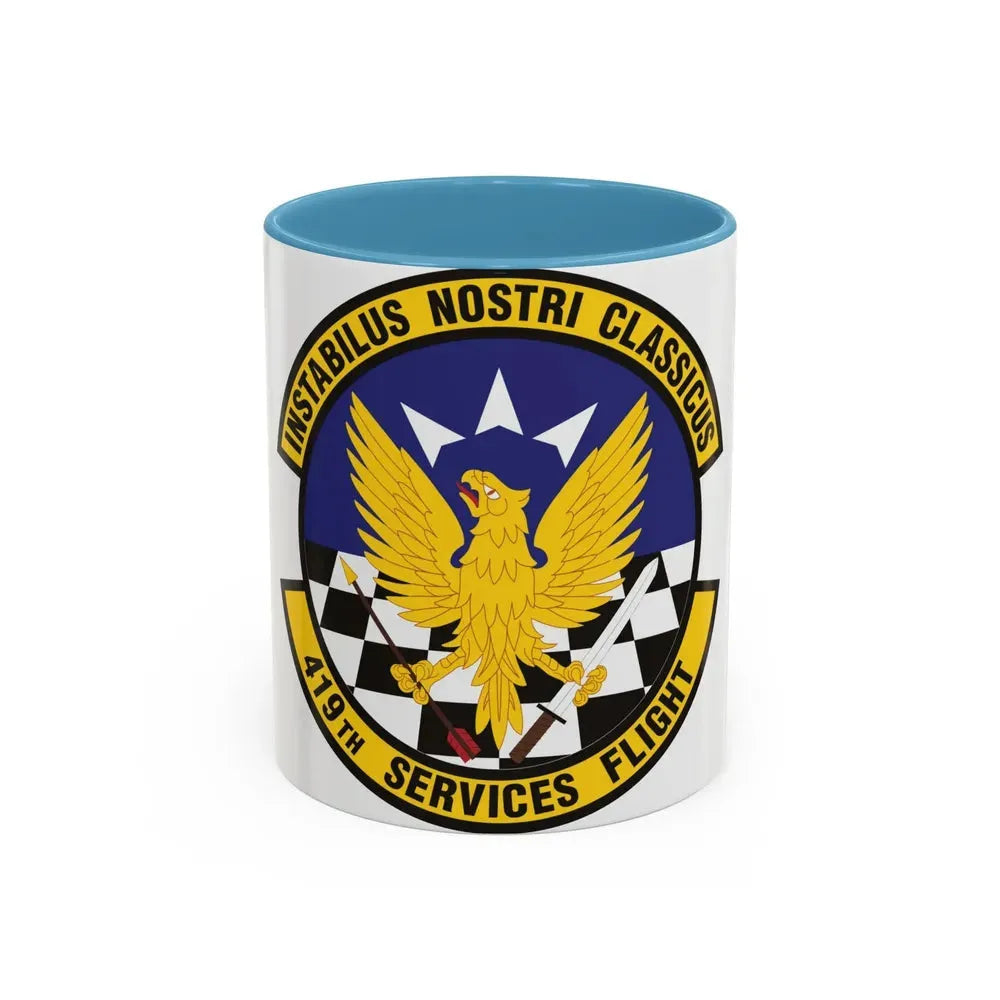 419th Services Flight (U.S. Air Force) Accent Coffee Mug 11oz Light Blue - Go Mug Yourself
