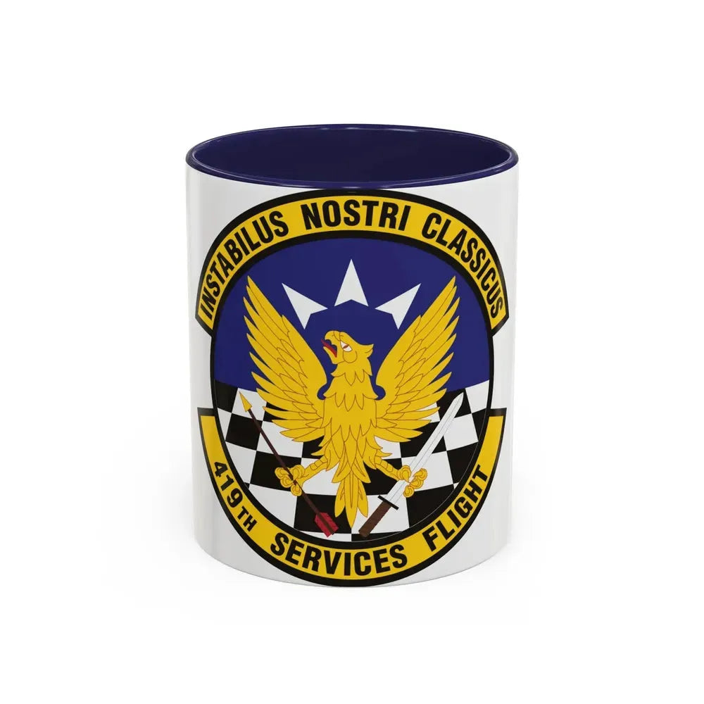 419th Services Flight (U.S. Air Force) Accent Coffee Mug 11oz Navy - Go Mug Yourself