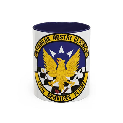 419th Services Flight (U.S. Air Force) Accent Coffee Mug 11oz Navy - Go Mug Yourself