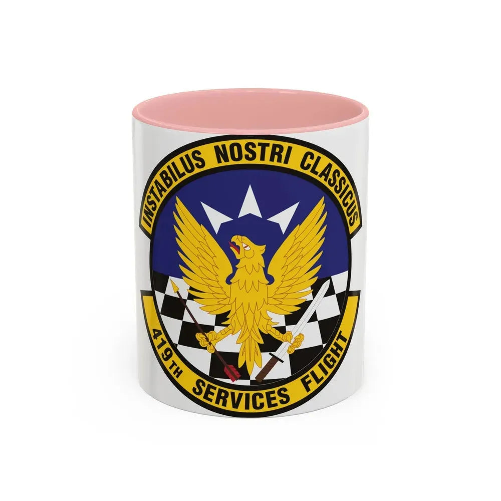 419th Services Flight (U.S. Air Force) Accent Coffee Mug 11oz Pink - Go Mug Yourself