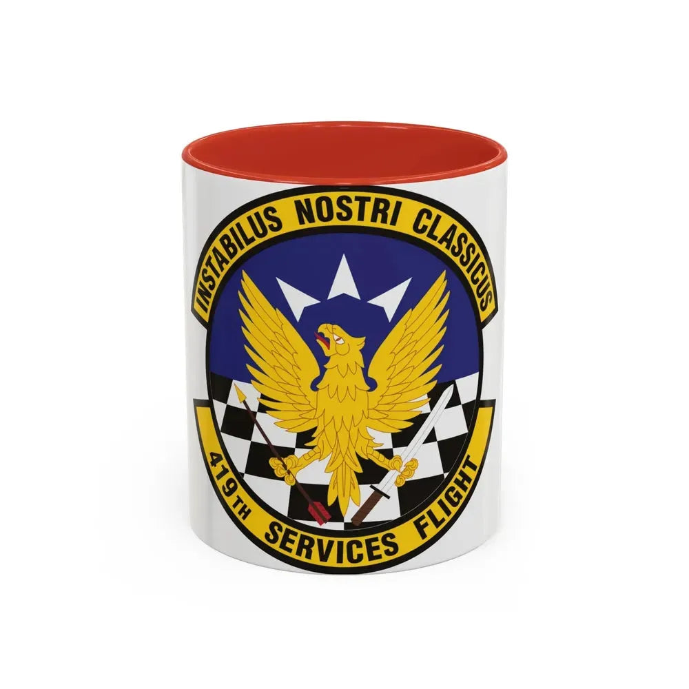 419th Services Flight (U.S. Air Force) Accent Coffee Mug 11oz Red - Go Mug Yourself