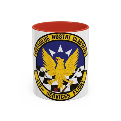 419th Services Flight (U.S. Air Force) Accent Coffee Mug 11oz Red - Go Mug Yourself