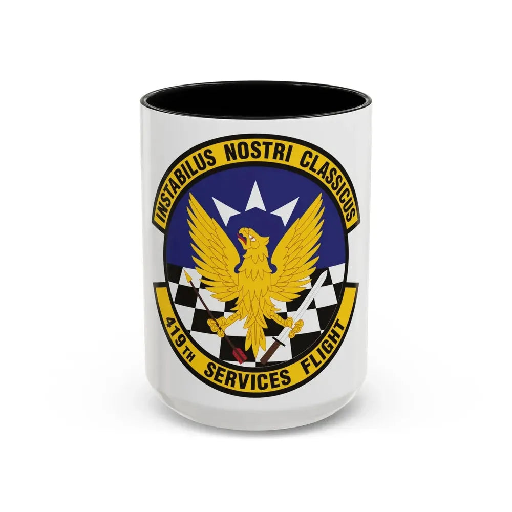 419th Services Flight (U.S. Air Force) Accent Coffee Mug 15oz Black - Go Mug Yourself