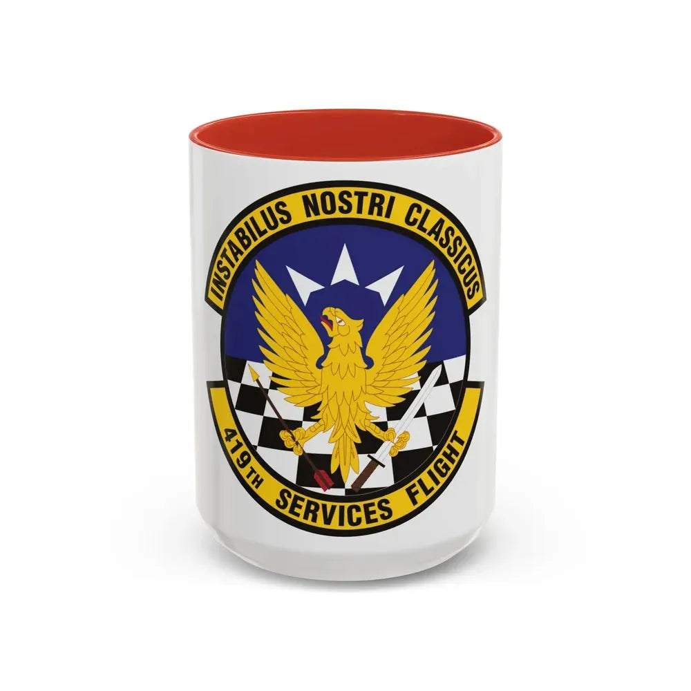 419th Services Flight (U.S. Air Force) Accent Coffee Mug 15oz Red - Go Mug Yourself