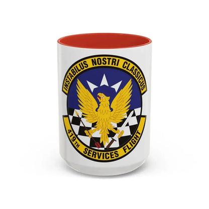 419th Services Flight (U.S. Air Force) Accent Coffee Mug 15oz Red - Go Mug Yourself