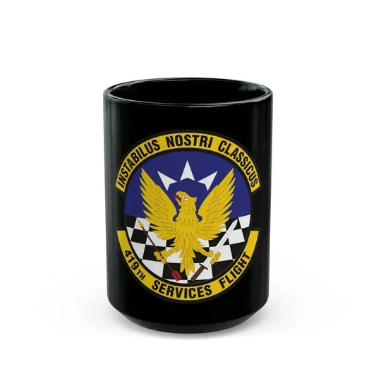 419th Services Flight (U.S. Air Force) Black Coffee Mug 15oz - Go Mug Yourself