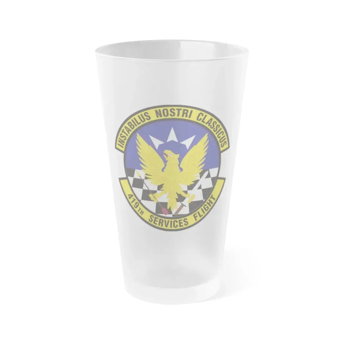 419th Services Flight (U.S. Air Force) Frosted Pint Glass 16oz 16oz Frosted - Go Mug Yourself